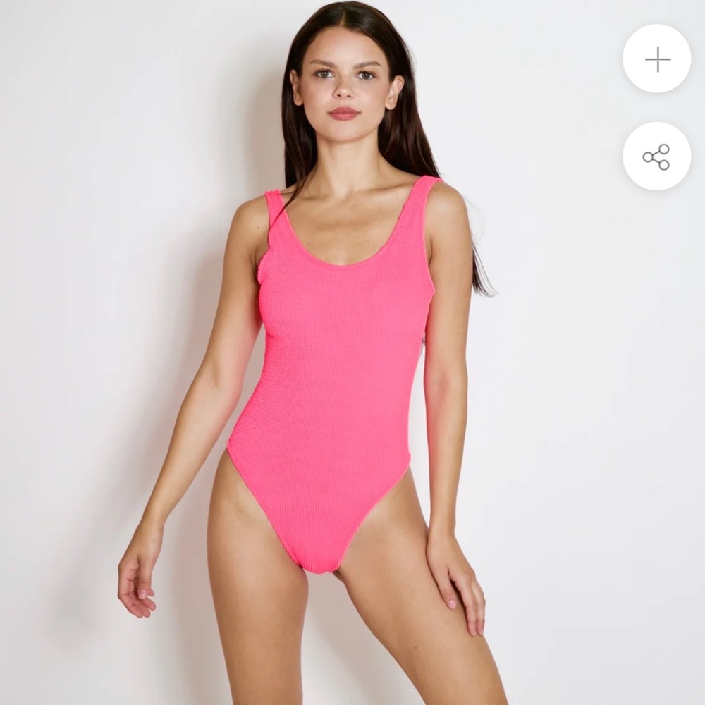 Shady Lady Crinkle One Piece - Hot Pink